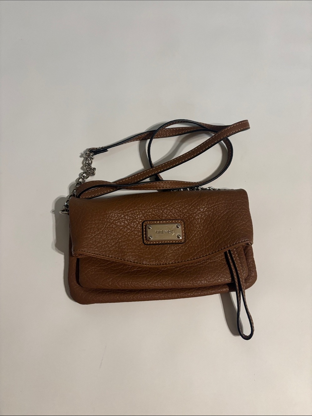 Brown Crossbody Bag with Chain Strap